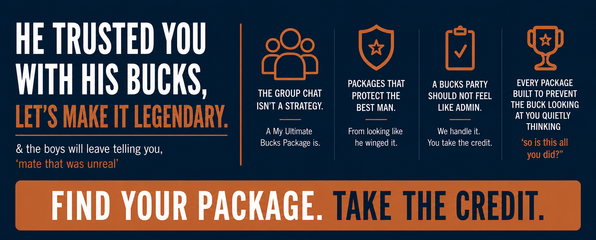 Gold Coast Bucks night ideas and bucks party packages