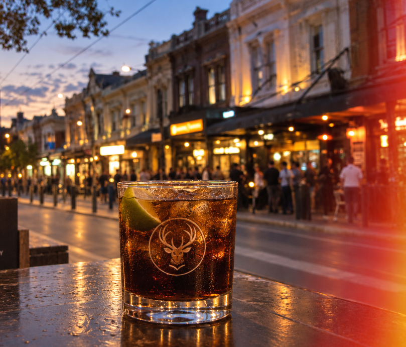 My Ultimate Bucks drink in South Yarra at dusk
