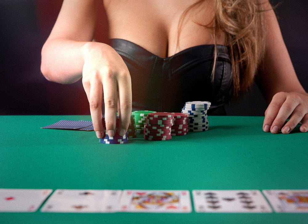 A poker dealer running a blackjack table at a Melbourne bucks party